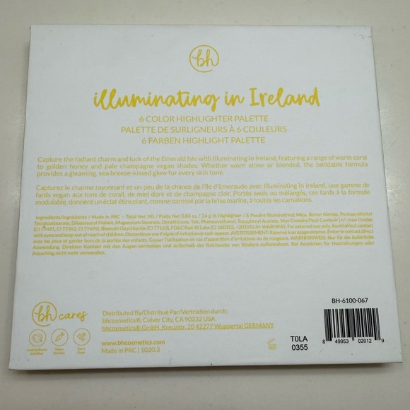 BH cosmetics 6 color highlighter palette - Picture 3 of 3